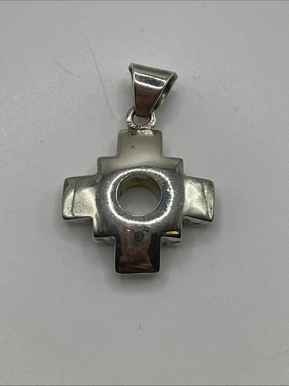 Silver Southwest Cross Stamped 950